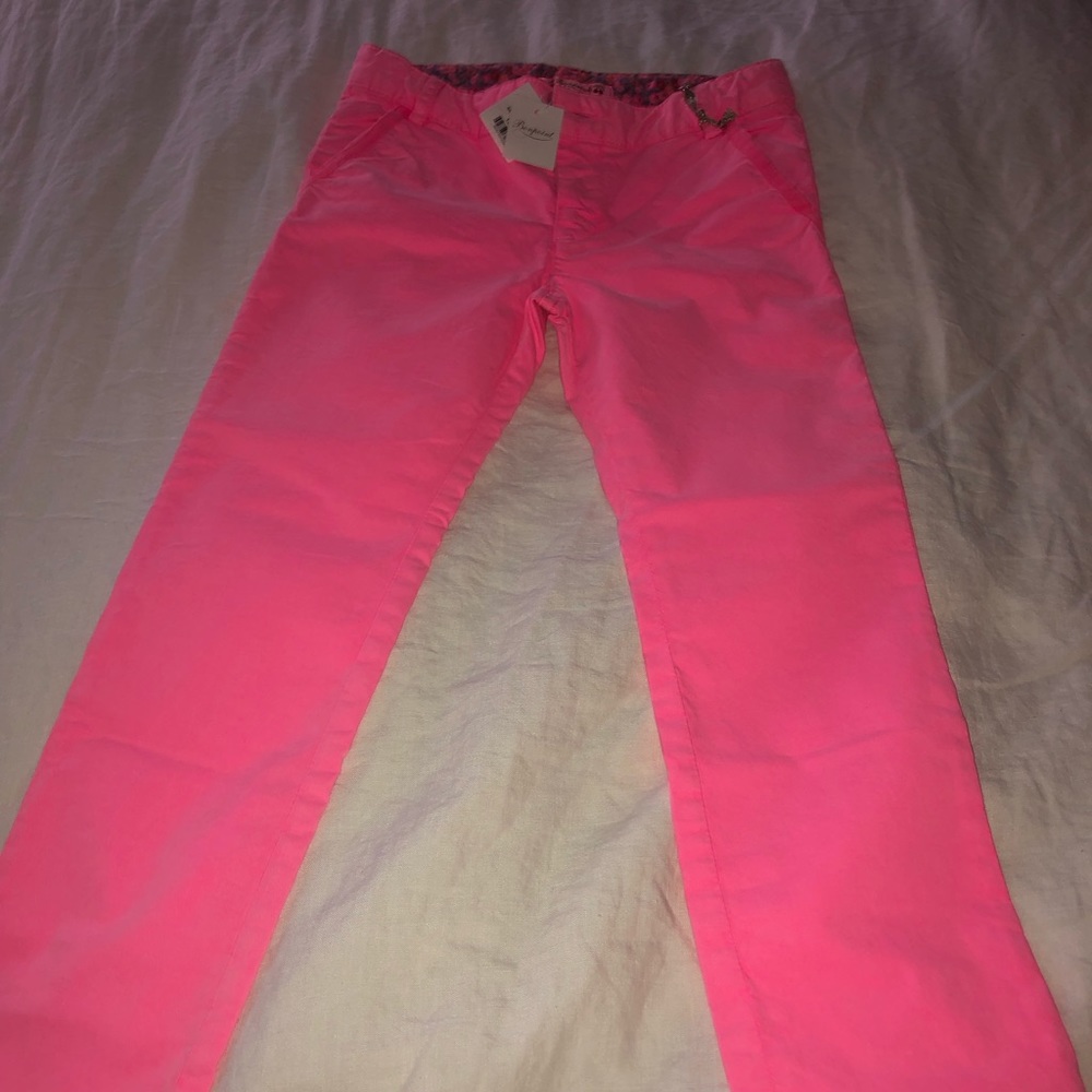 BONPOINT girls pink jeans /pants Size 8 NWT